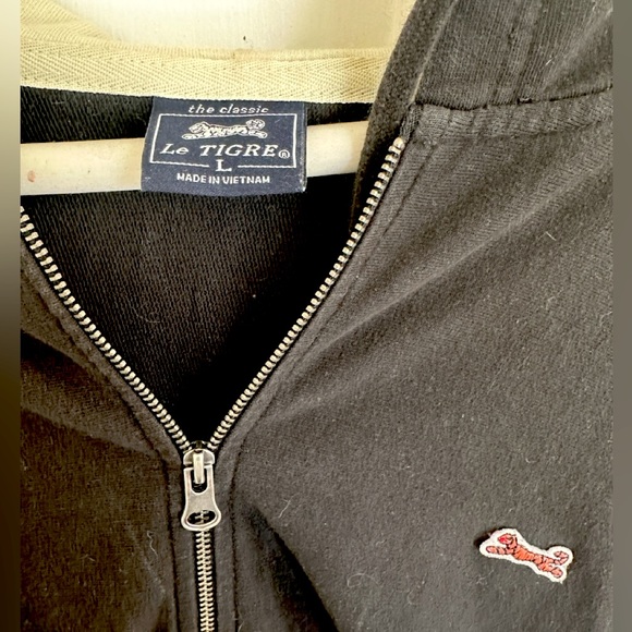 Men’s The Classic LE TIGRE Full Zip Hoodie Black Size Large - Picture 2 of 4